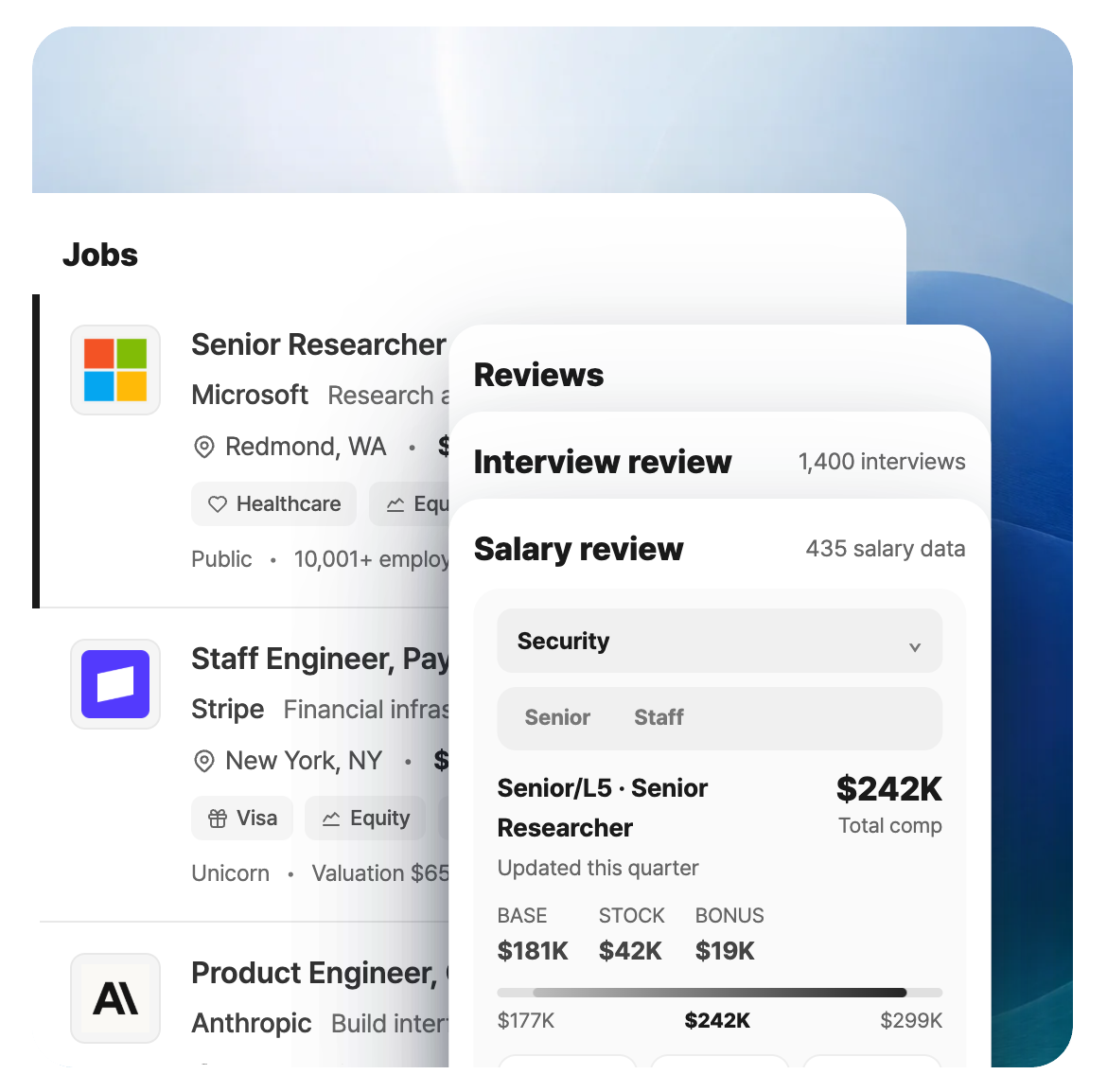 refresh.cv Jobs reviews and salary data screenshot