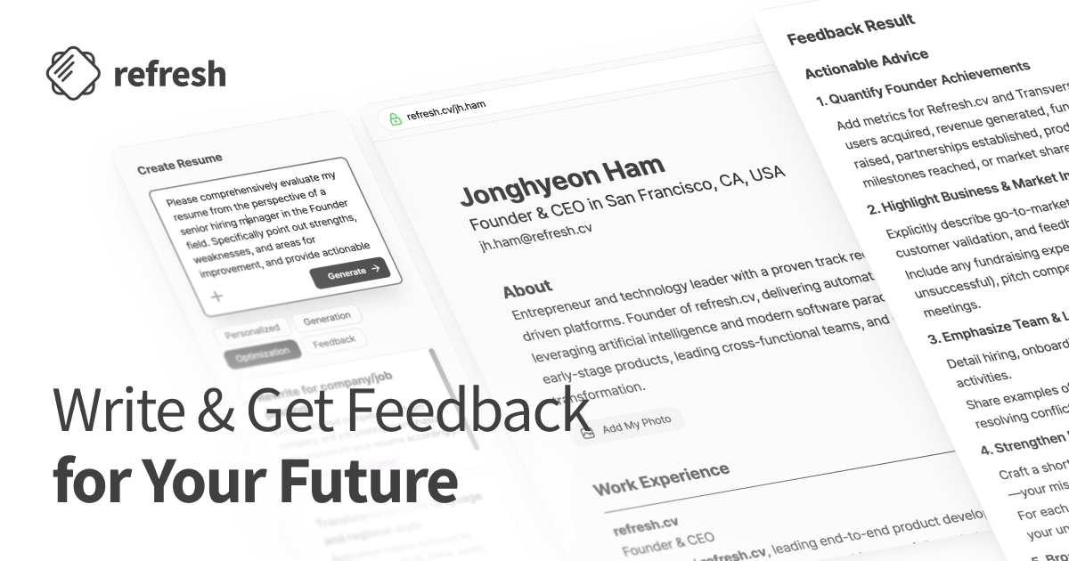 refresh.cv Write & Feedback OG image